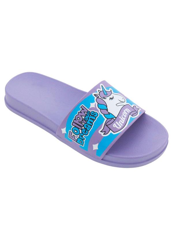 Chinelo Infantil Lilás em Full Plastic