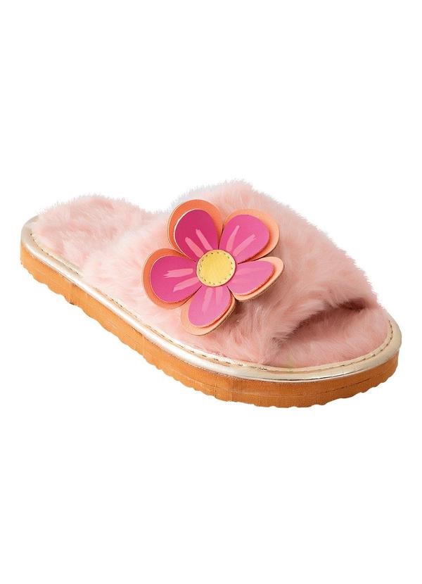 Chinelo Infantil Rose com Pelos Sintéticos