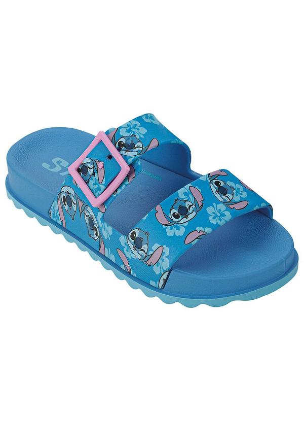 Chinelo Stitch Summer Azul