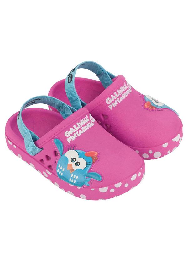 Vista 2 Sandália Babuche Galinha Pintadinha Happy Rosa GRENDENE KIDS GRENDENE KIDS
