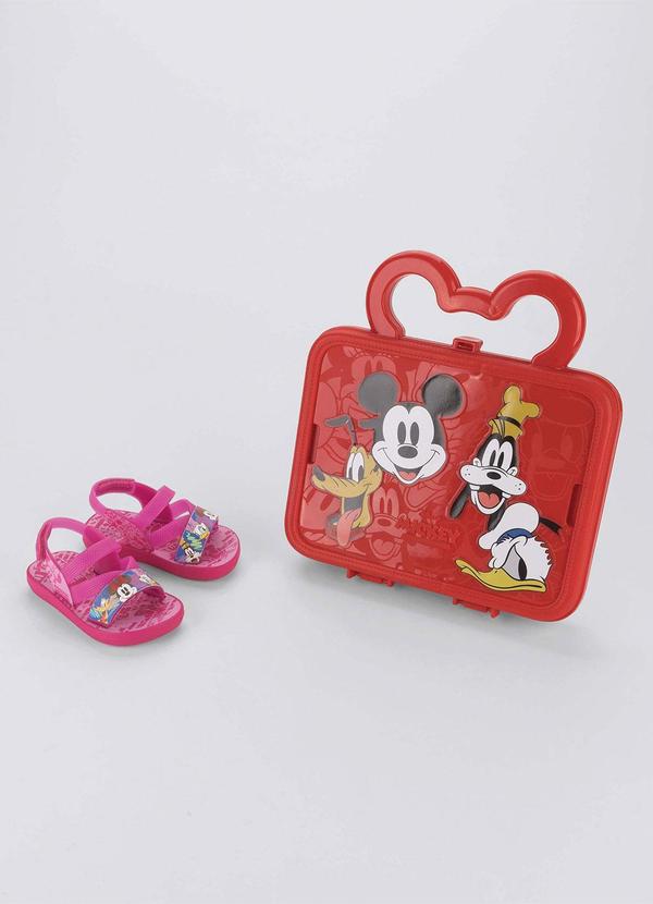 Sandália Disney Maleta Divertida Rosa