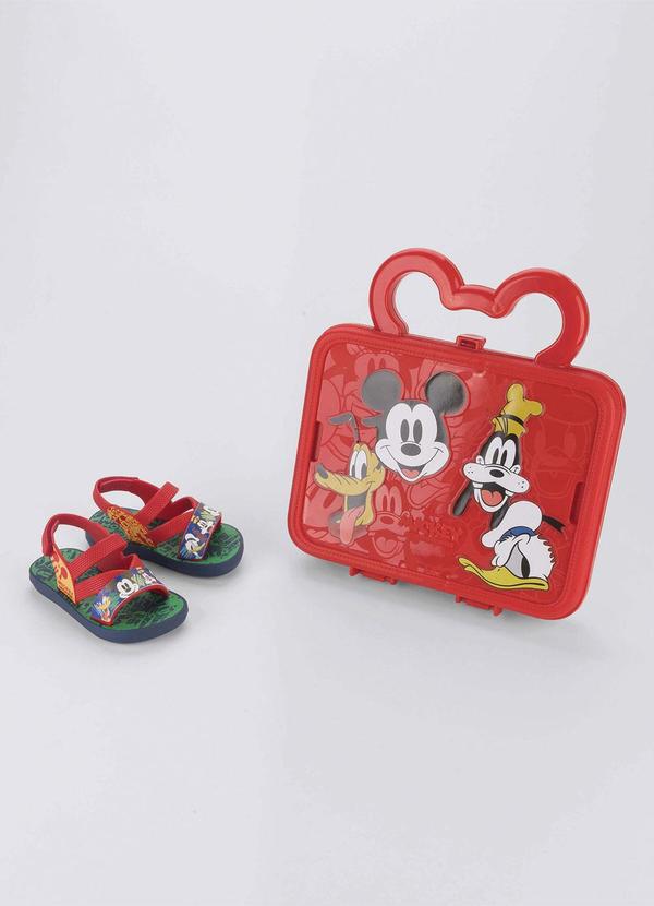 Sandália Disney Maleta Divertida Vermelha