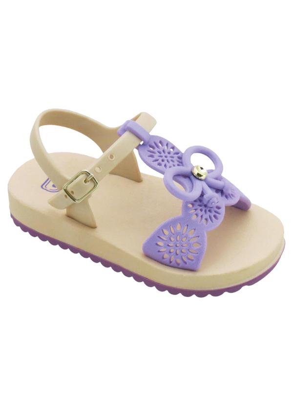 Vista 2 Sandália Infantil Lilás em Material de Pvc Perfecta Perfecta