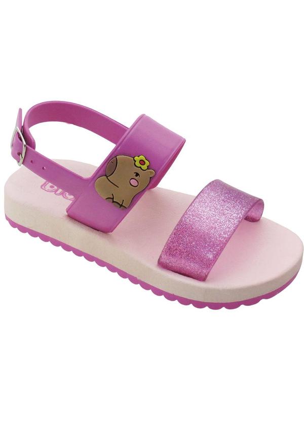 Vista 2 Sandália Infantil Pink com Detalhe de Glitter Perfecta Perfecta