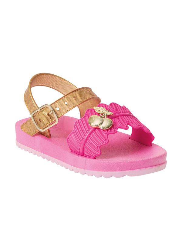 Vista 2 Sandália Infantil Pink com Fechamento em Fivela Perfecta Perfecta