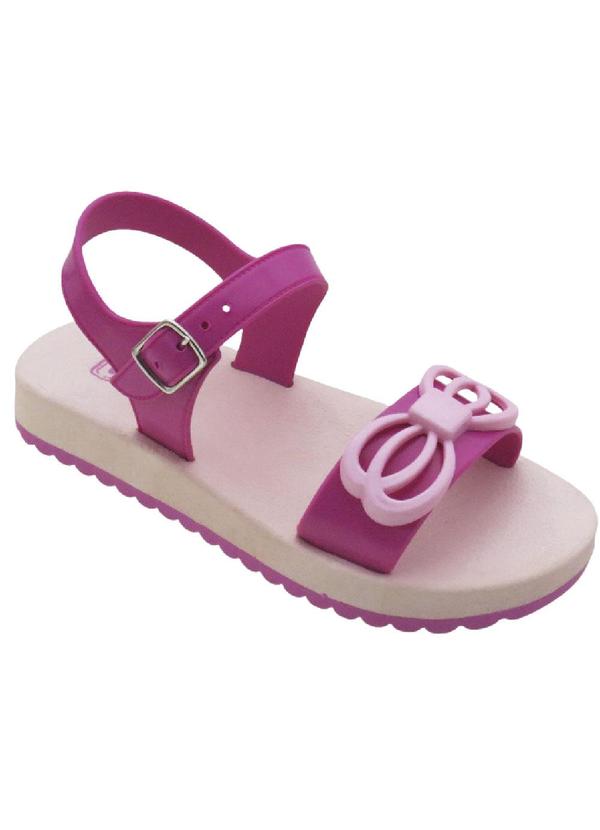 Vista 2 Sandália Infantil Rosa com Detalhe de Laço Perfecta Perfecta
