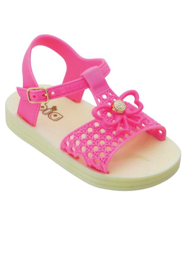 Sandália Infantil Rosa com Detalhe de Laço