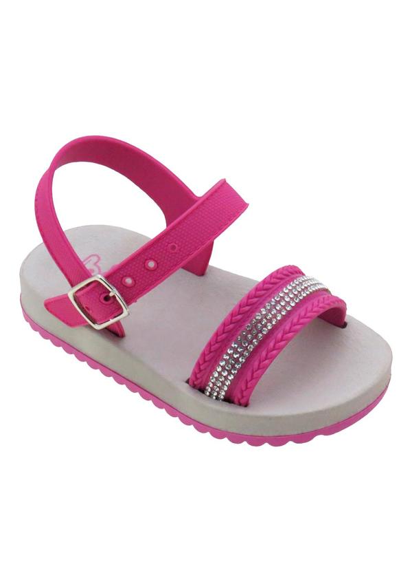 Vista 2 Sandália Infantil Rosa em Pvc Perfecta Perfecta