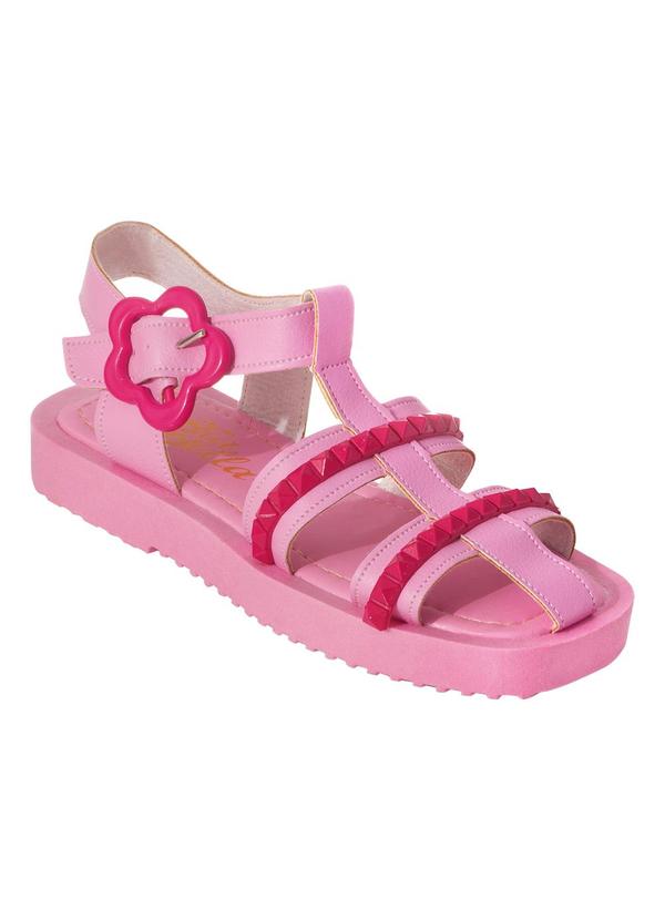 Sandália Infantil Rosa em Sintético