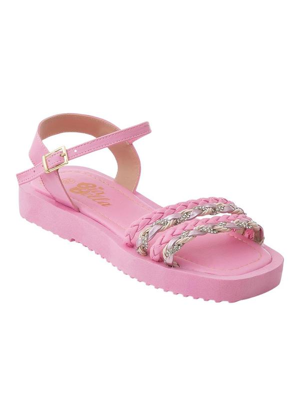 Sandália Infantil Rosa em Sintético