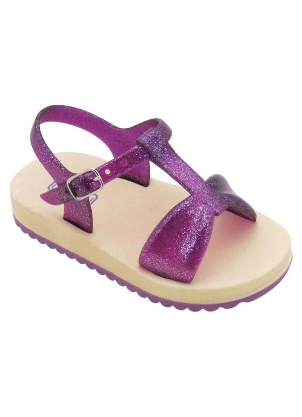 Vista 2 Sandália Infantil Uva Glitter Perfecta Perfecta