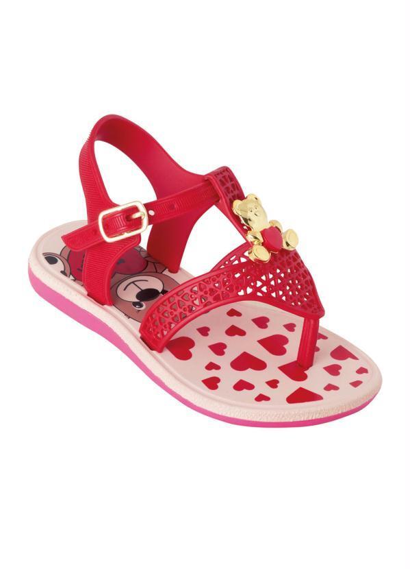 Vista 2 Sandália Infantil Vermelho em Sintético Perfecta Perfecta