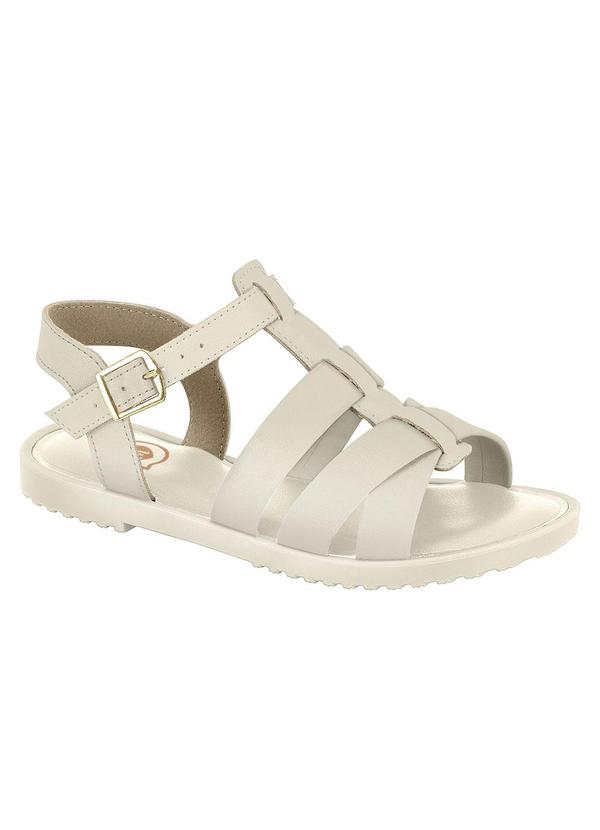 Sandália Molekinha Off White em Sintético