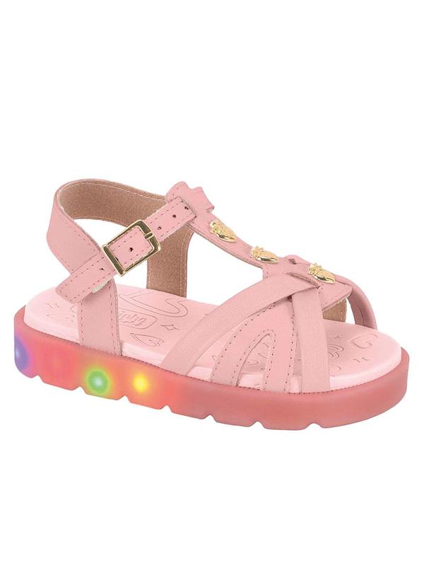Sandália Molekinha Rosa com Led