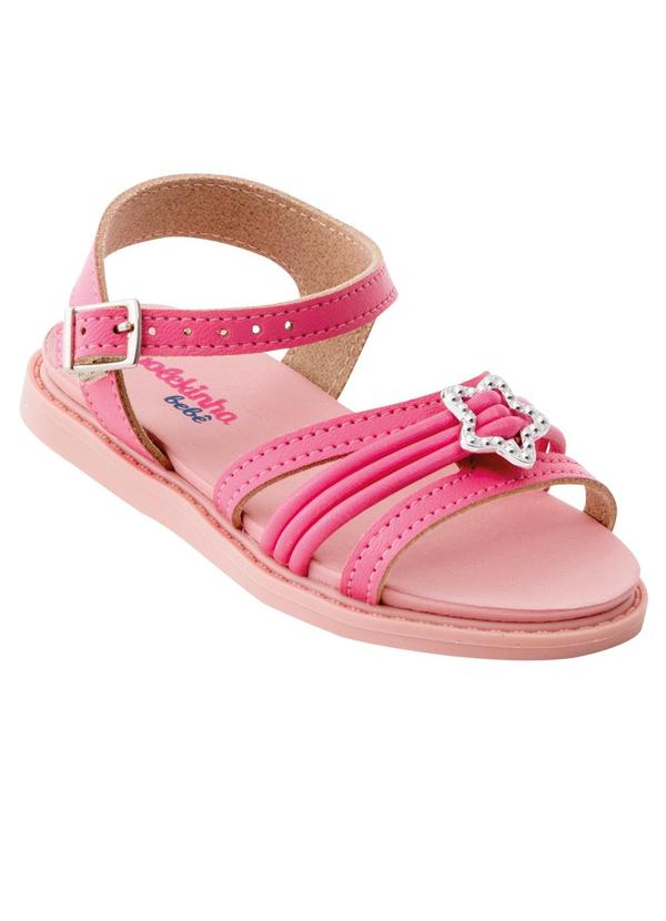 Sandália Molekinha Rosa em Sintético