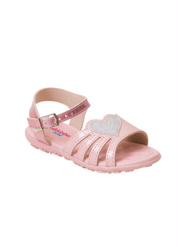 Sandália Molekinha Rosa em Verniz