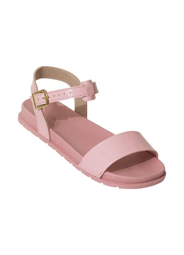 Sandália Molekinha Rosa em Verniz