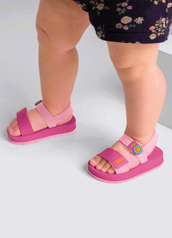 Vista 2 Sandália Zaxinina Confete Pink GRENDENE KIDS GRENDENE KIDS