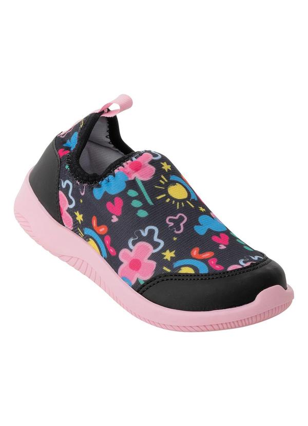 Vista 2 Kit Infantil Rosa Tênis+Chinelo+Relógio Perfecta Perfecta