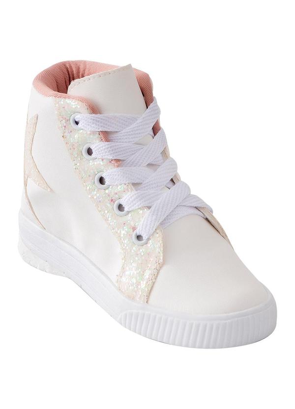 Vista 2 Tênis Infantil Branco com Glitter Perfecta Perfecta