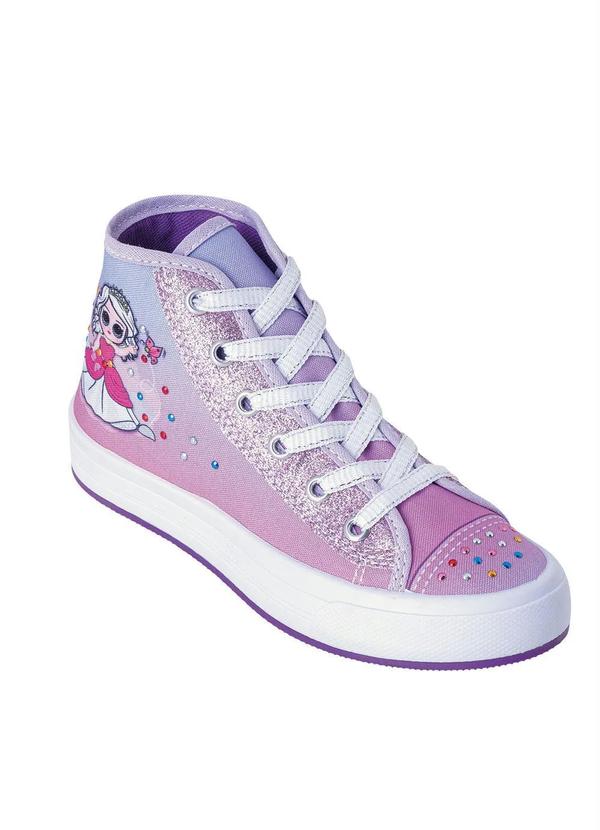 Vista 2 Tênis Infantil Lilás com Cano Médio Perfecta Perfecta