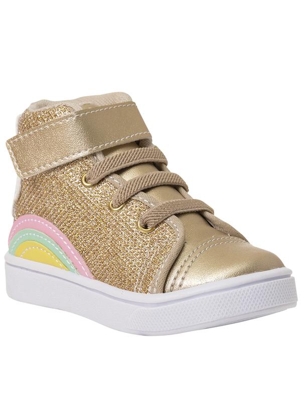 Tênis Infantil Ouro com Velcro