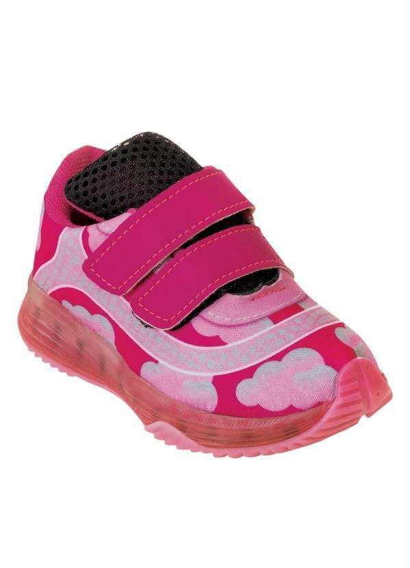 Vista 2 Tênis Infantil Pink com Luz de Led Perfecta Perfecta