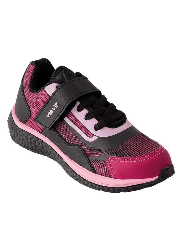 Vista 2 Tênis Infantil Pink em Sintético com Velcro Perfecta Perfecta