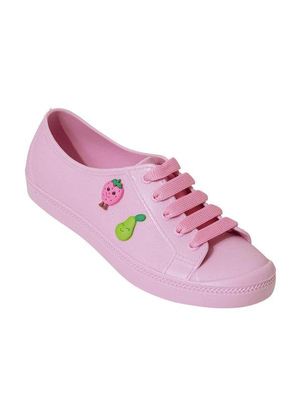 Vista 2 Tênis Infantil Rosa com Palmilha Macia Perfecta Perfecta