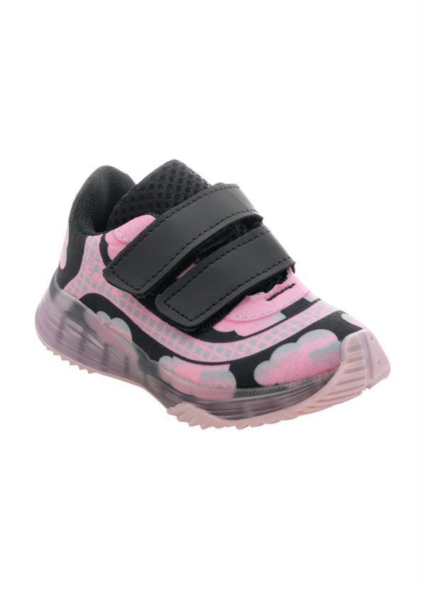 Tênis Infantil Rosa com Velcro Duplo