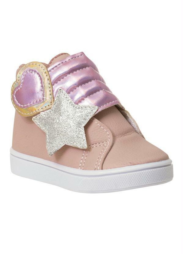 Tênis Infantil Rosa com Velcro