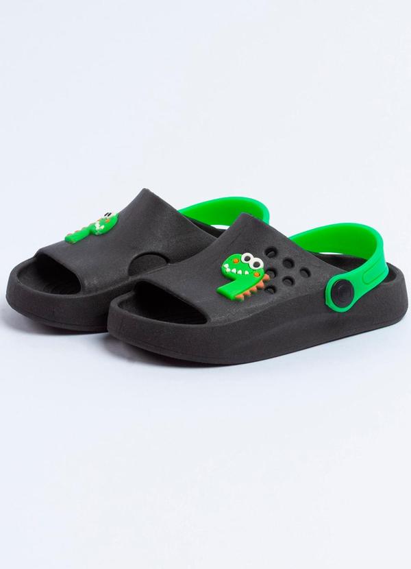 Chinelo com Tiras Dino Verde