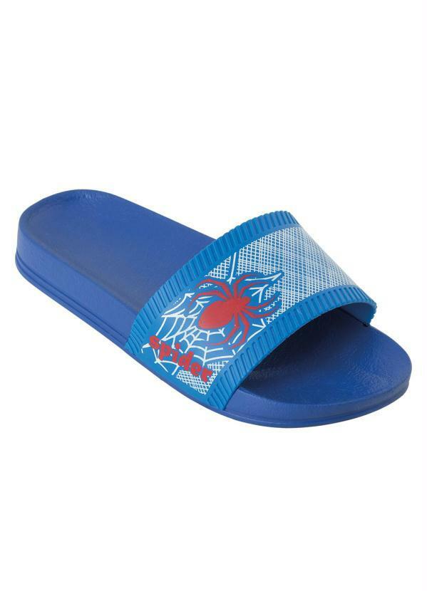 Chinelo Infantil Azul com Estampa de Aranha