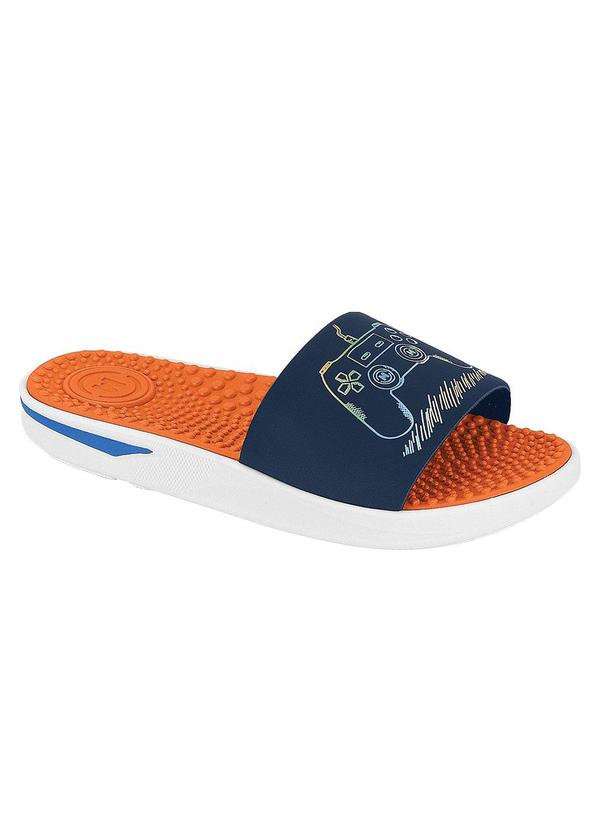 Chinelo Slide Molekinho Marinho em Sintético
