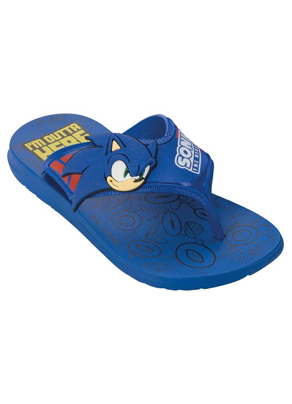 Vista 2 Chinelo Sonic Rings Azul GRENDENE KIDS GRENDENE KIDS