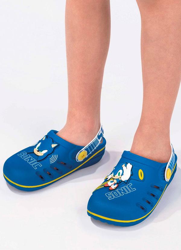Vista 2 Babuche Infantil Sonic Speed Azul GRENDENE KIDS GRENDENE KIDS