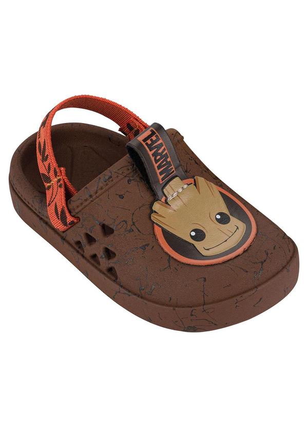 Vista 2 Sandália Babuche Infantil Marvel Round Marrom GRENDENE KIDS GRENDENE KIDS