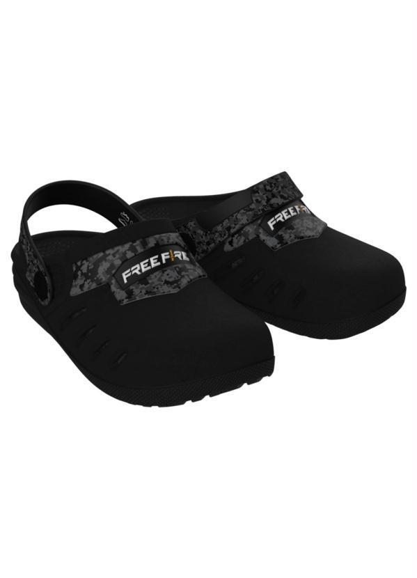Vista 2 Sandália Free Fire Battle Preto GRENDENE KIDS GRENDENE KIDS