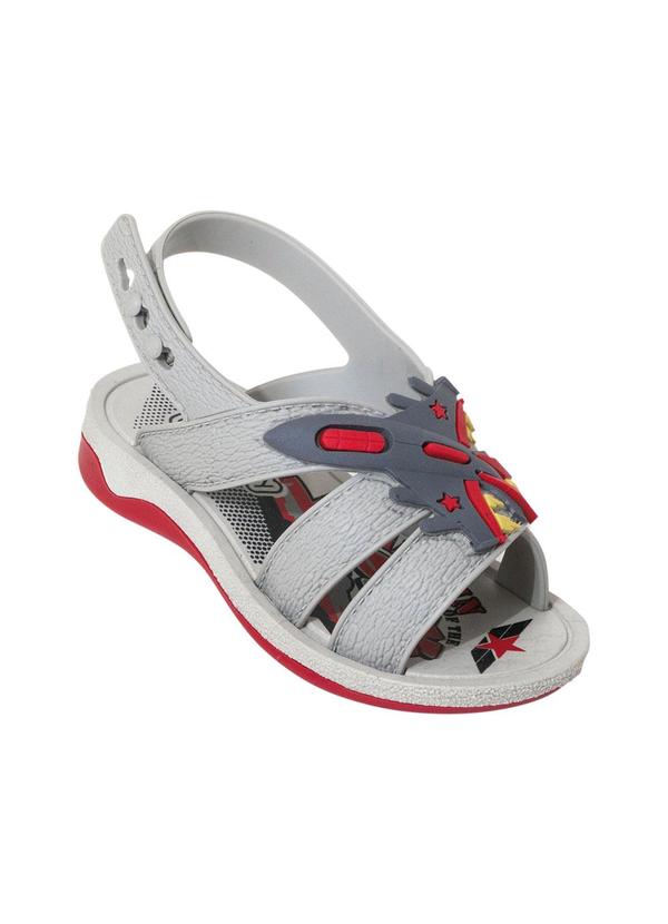Vista 2 Sandália Infantil Cinza com Solado Flexível Perfecta Perfecta