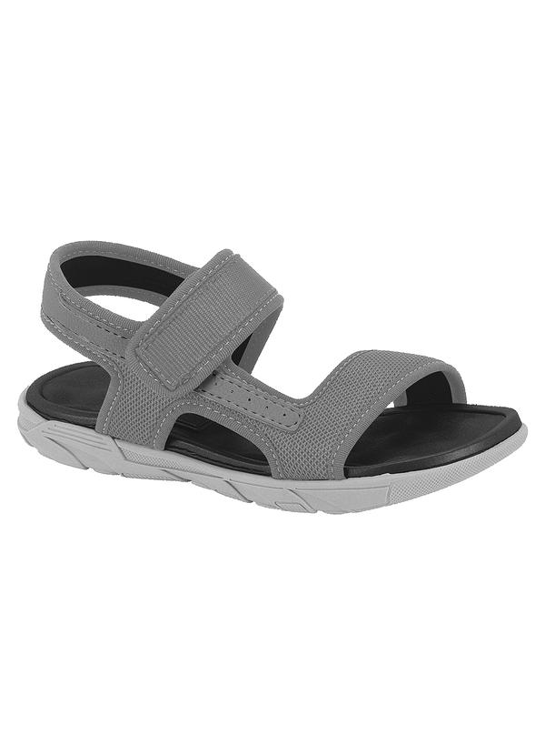 Sandália Molekinho Cinza com Velcro