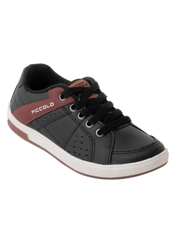 Vista 2 Tênis Infantil Preto em Material Sintético Perfecta Perfecta