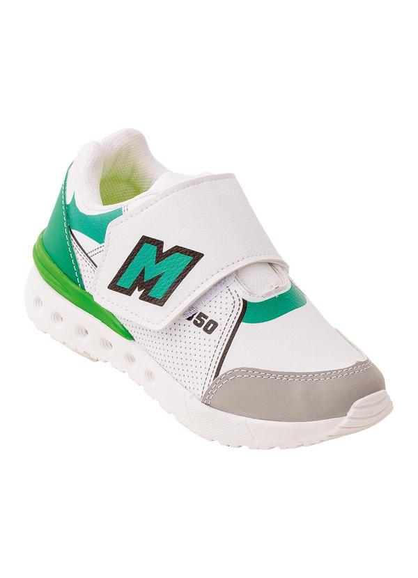 Vista 2 Tênis Infantil Branco com Velcro Perfecta Perfecta
