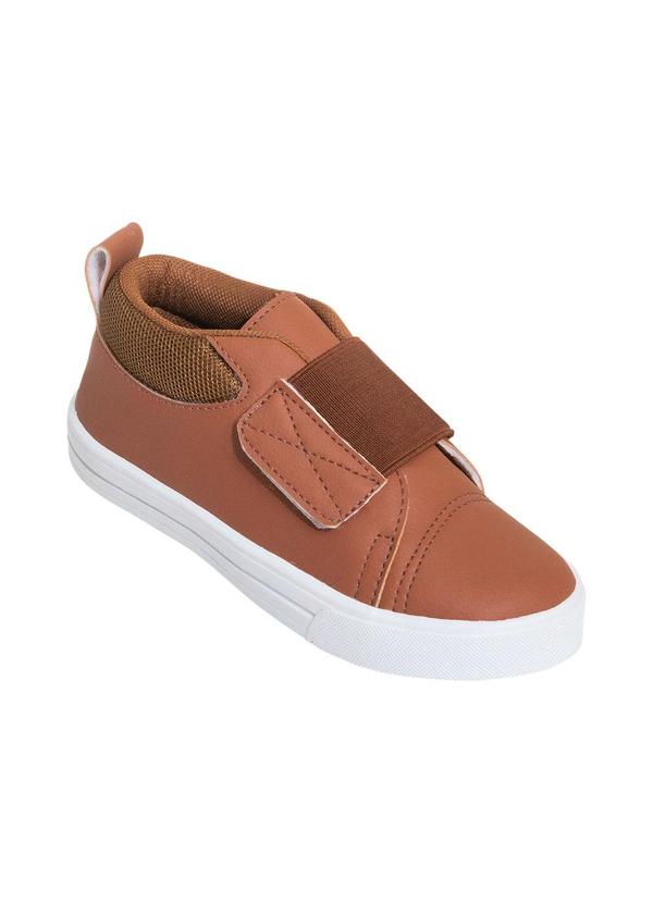 Tênis Infantil Caramelo com Velcro e Elástico