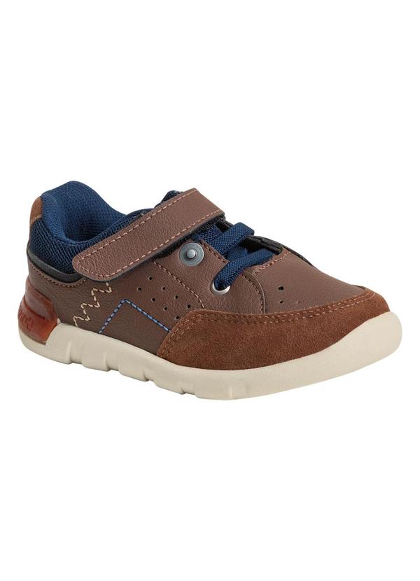 Tênis Infantil Castanho com Fechamento em Velcro