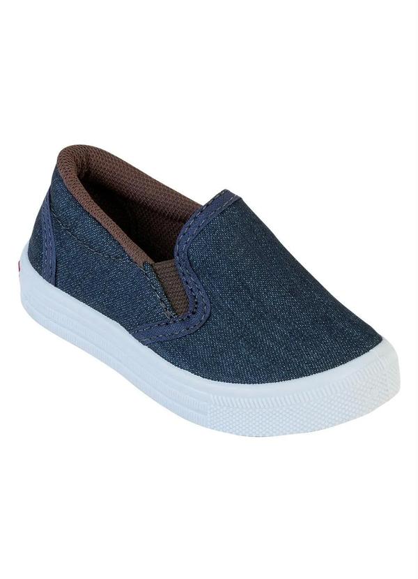 Vista 2 Tênis Infantil Jeans sem Cadarço Perfecta Perfecta