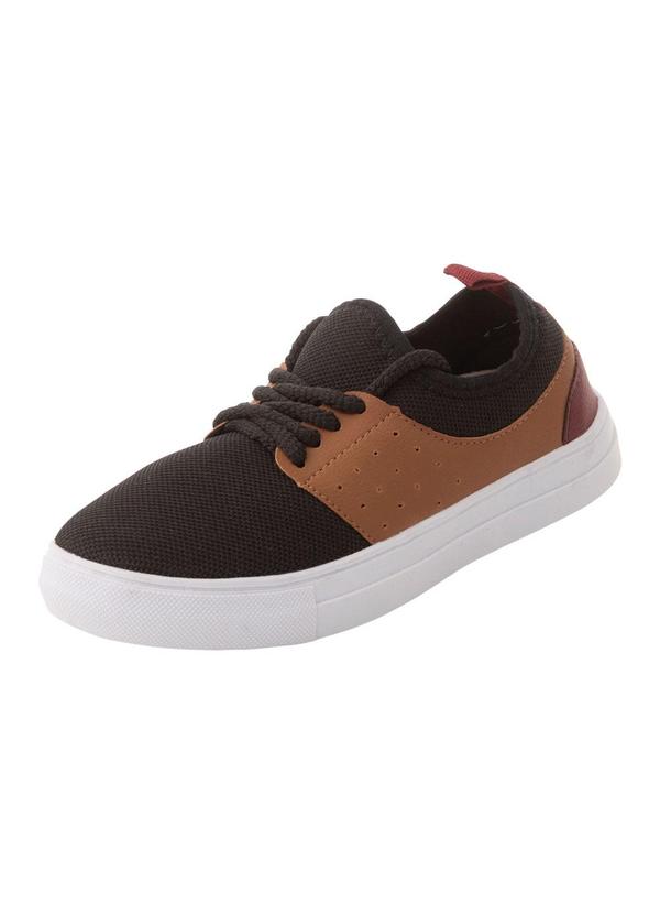 Vista 2 Tênis Infantil Preto em Sintético e Tecido Perfecta Perfecta