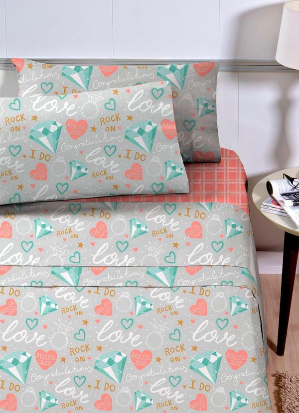 Jogo de Cama Infantil 3 Peças Corttex Verde