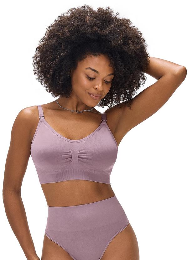 Sutiã Amamentação sem Costura Roxo