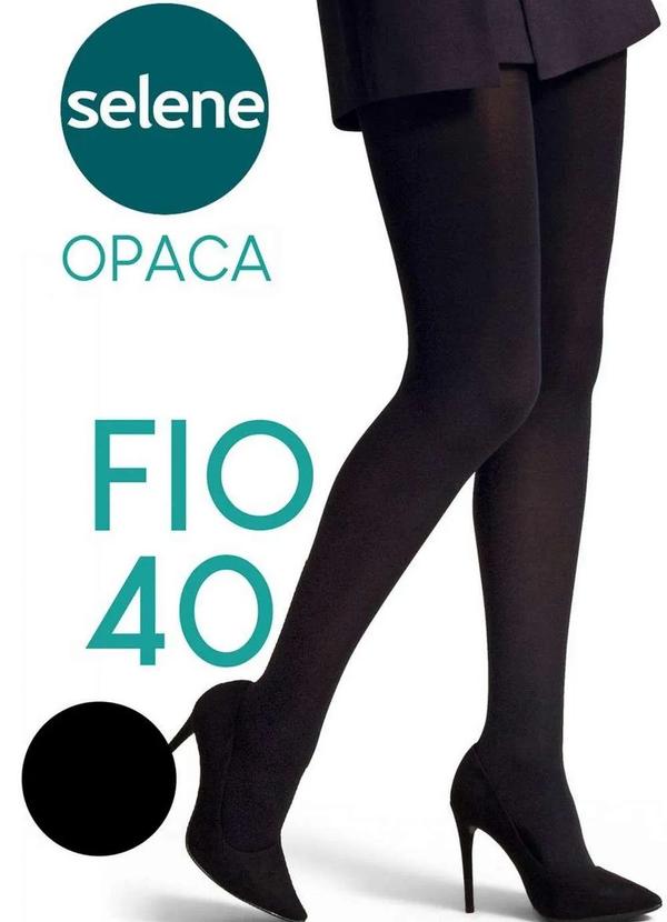 Vista 2 Meia Calça Fio 40 Opaca Selene 9650-001 550-Preto SELENE