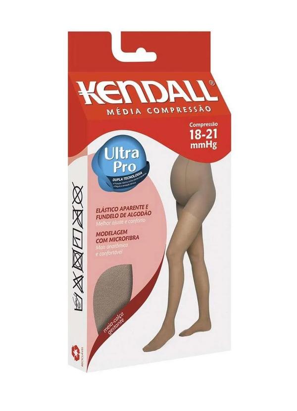 Vista 2 Meia Calça Gestante Kendall Média Compressão com Ponteira Mel Kendall